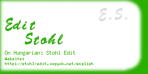 edit stohl business card